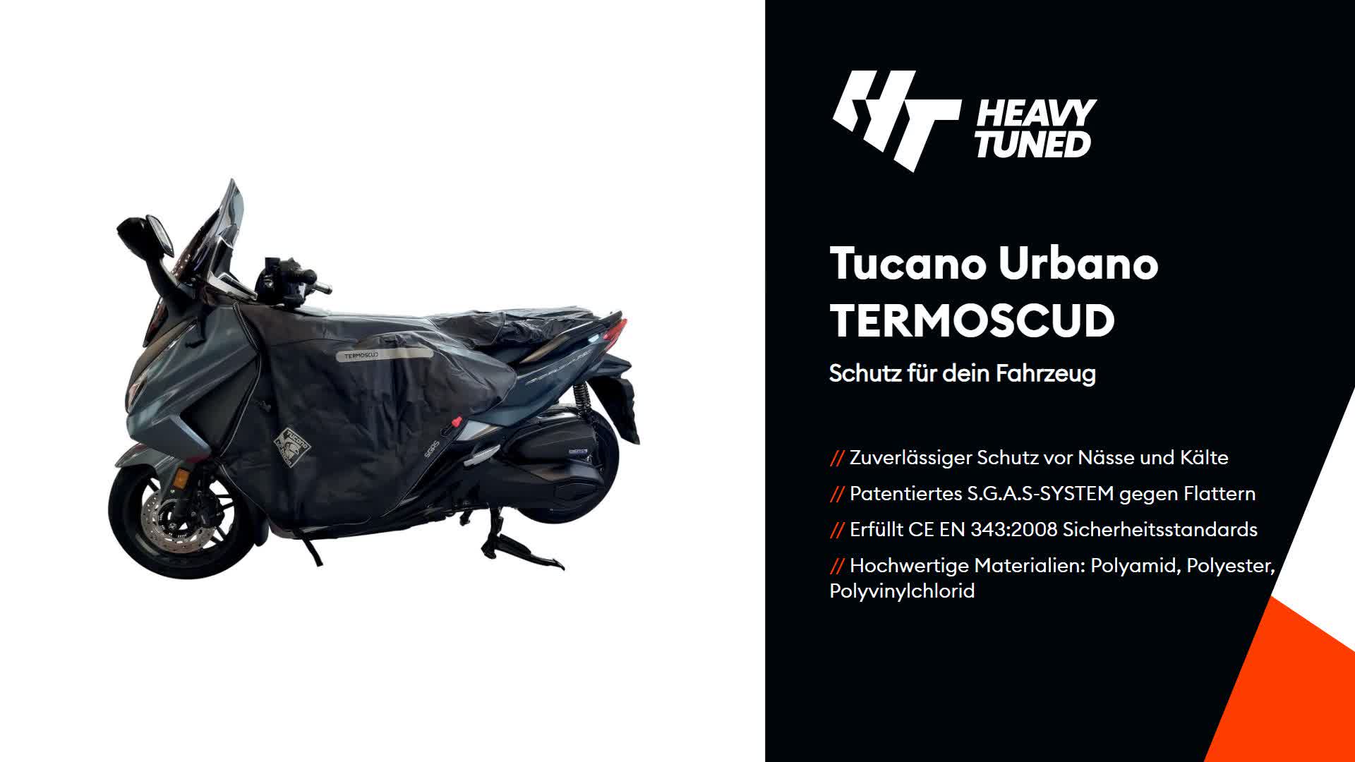 TUCANO URBANO R238 Thermoscud Beinschutz schwarz mit Produktbild-Vorschau 2