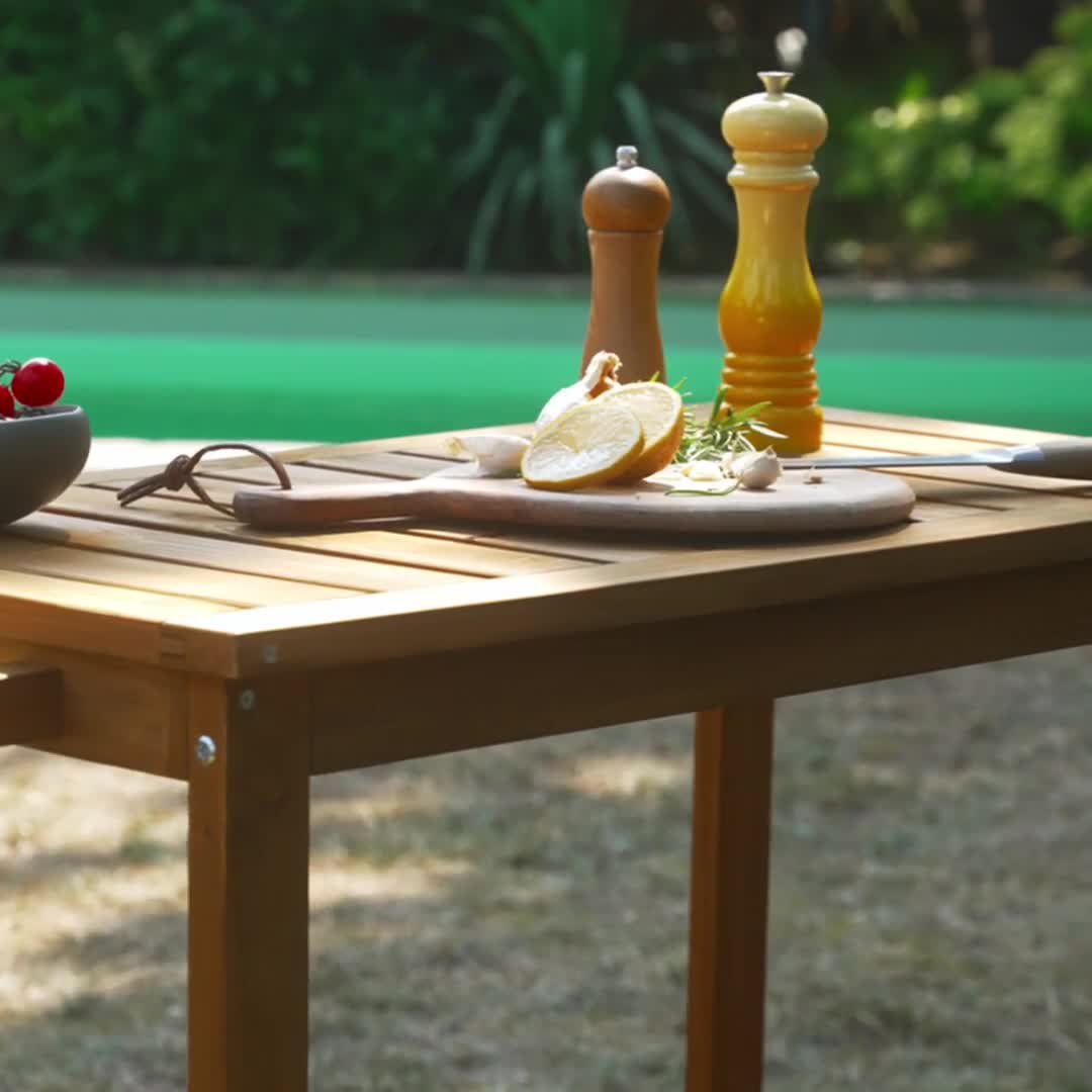 Carrello da cucina da esterno in legno di abete, 95cm, Anteprima dell’immagine prodotto 7