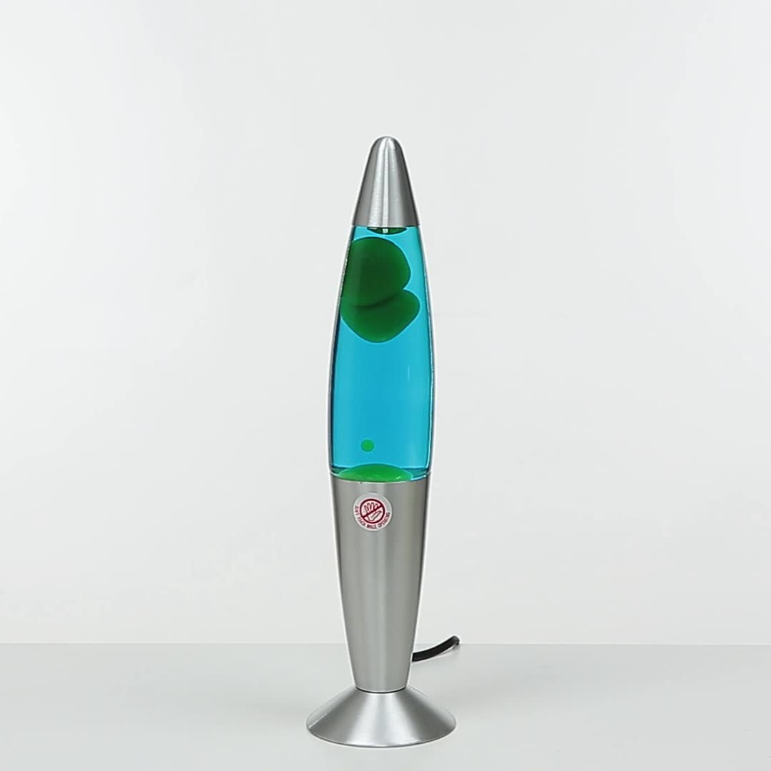 Lavalampe Retro "Timmy" Aluminium Glas Grün Blau Silber G9 Produktbild-Vorschau 7