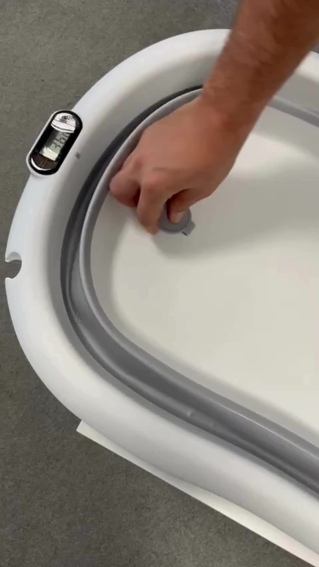 Asato Faltbare Baby-Badewanne mit LCD-Thermometer und Produktbild-Vorschau 7