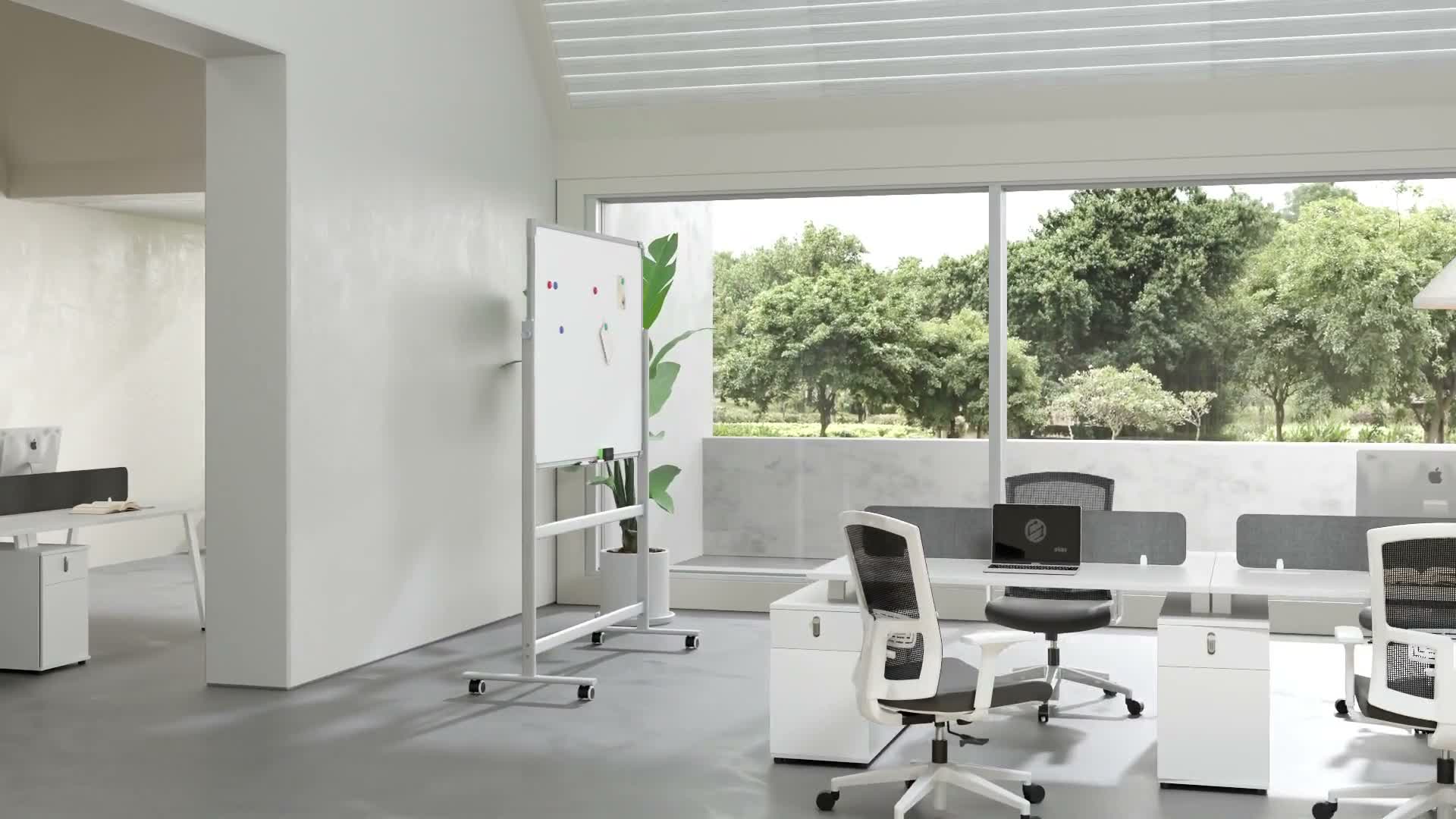 HOMCOM Whiteboard,120 x 90 cm, magnetisch, drehbar, mobil, Produktbild-Vorschau 7