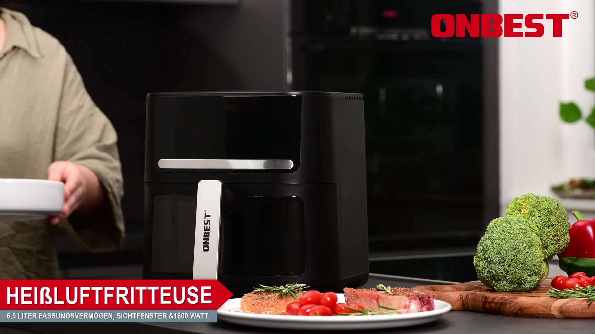 ONBEST Heißluftfritteuse Airfryer AF1665 | mit 100 Produktbild-Vorschau 7