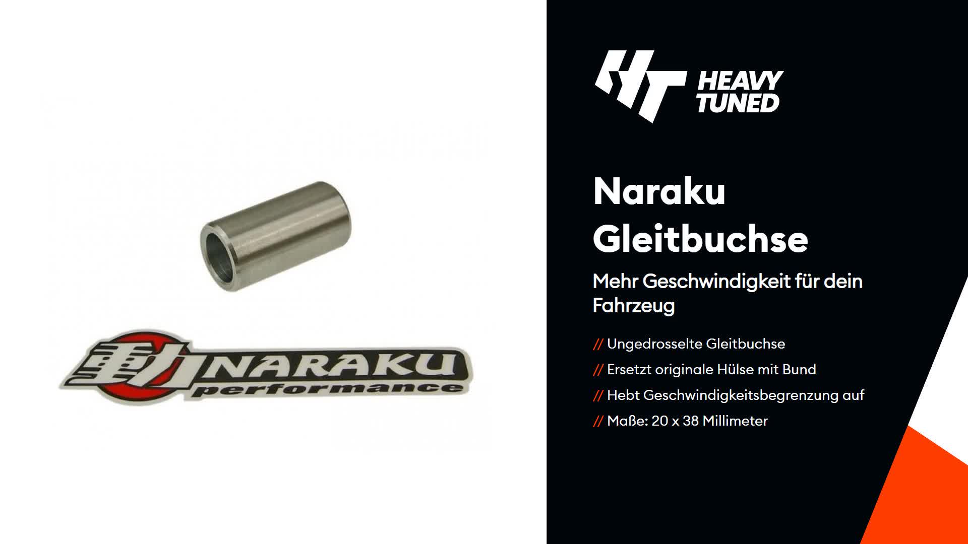 Naraku Gleitbuchse Variomatik ungedrosselt, 20x38mm Produktbild-Vorschau 2