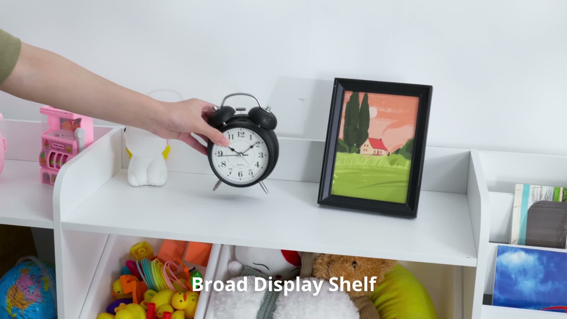HOMMPA Kinder Bücherregal mit Rädern, Spielzeug-Organizer, Produktbild-Vorschau 7