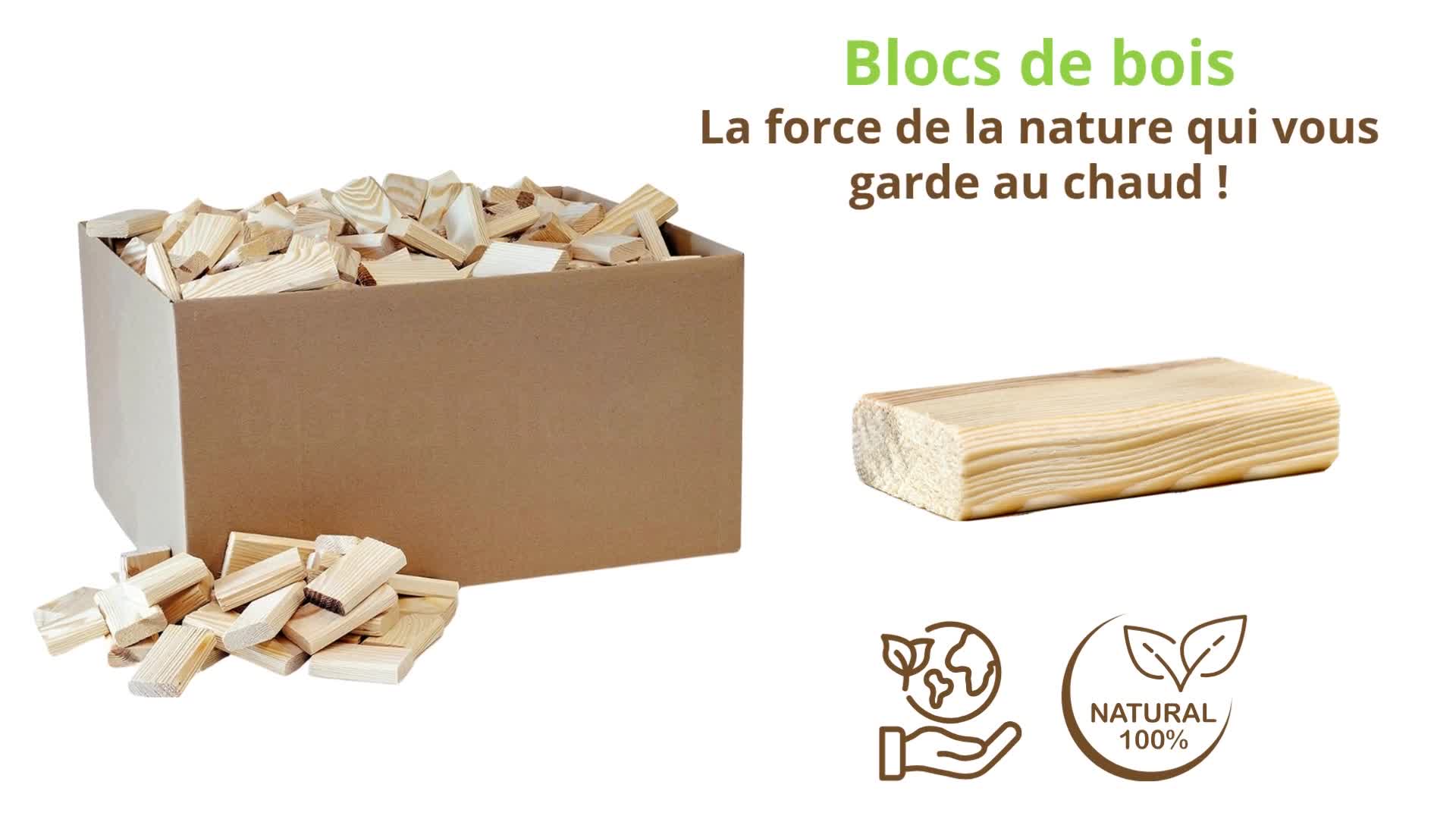 Floranica Bûches Compressées 20kg - Bois Densifié Haute Performance