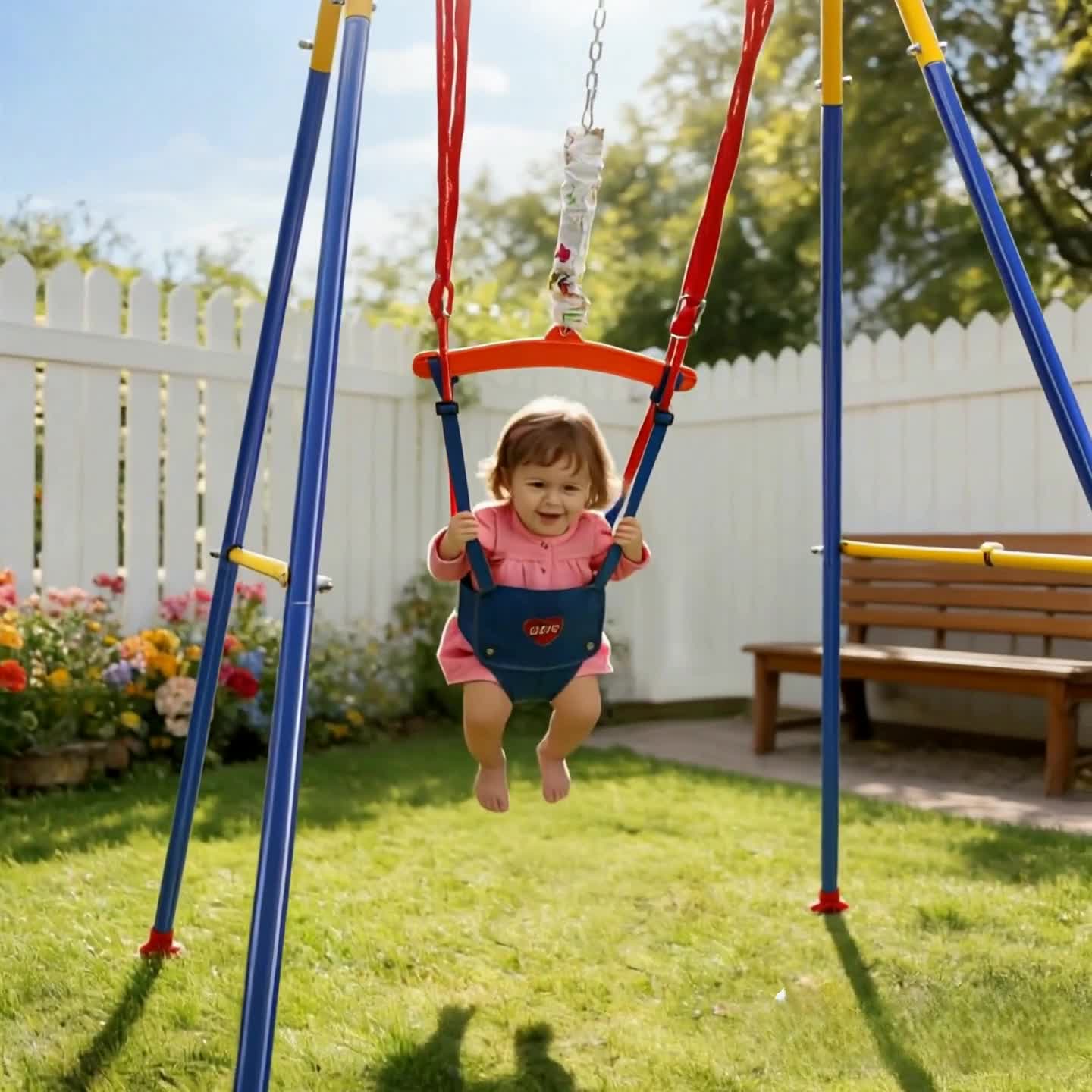 Faziango 4in1 Kinder Schaukel mit Gestell – Babyschaukel & Produktbild-Vorschau 7