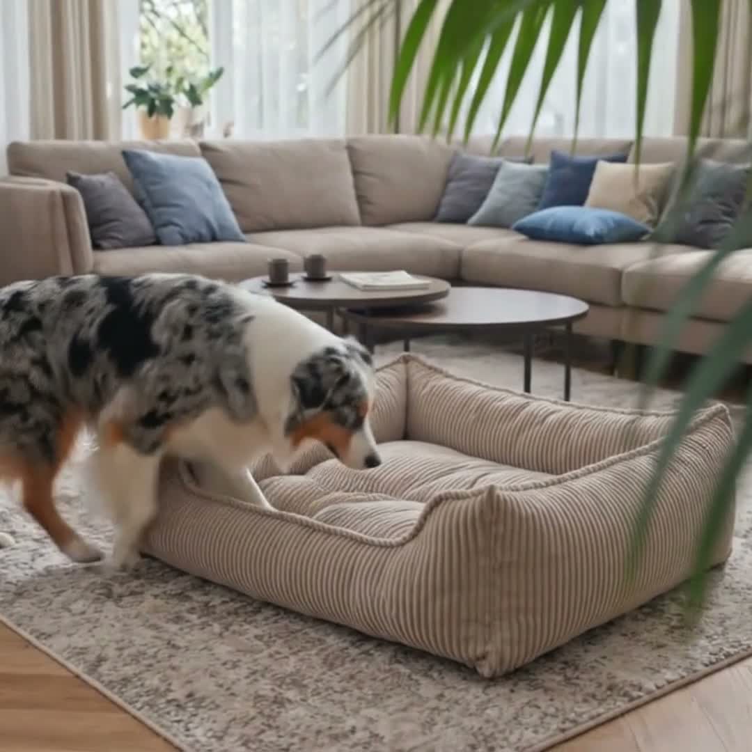 4L Textil HUGO Orthopädisches Hundebett aus Cord mit Produktbild-Vorschau 7