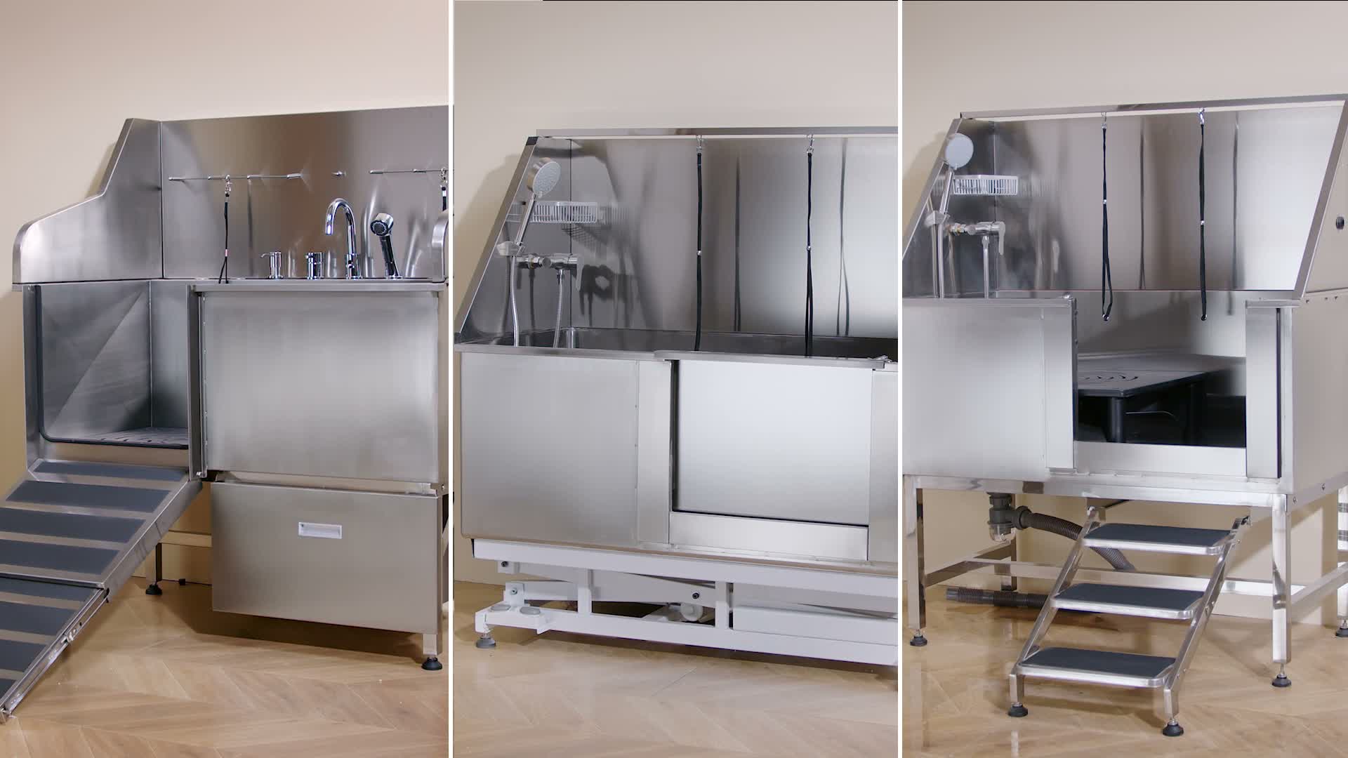 SucceBuy Hundepflegebadewanne mit linker Tür, 1275x795x1435 Produktbild-Vorschau 7