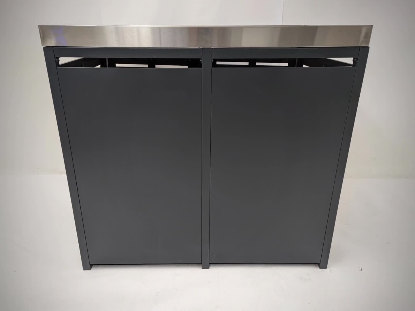 XL 2er-/4er-Mülltonnenverkleidung HWC-K14, Mülltonnenbox Produktbild-Vorschau 7