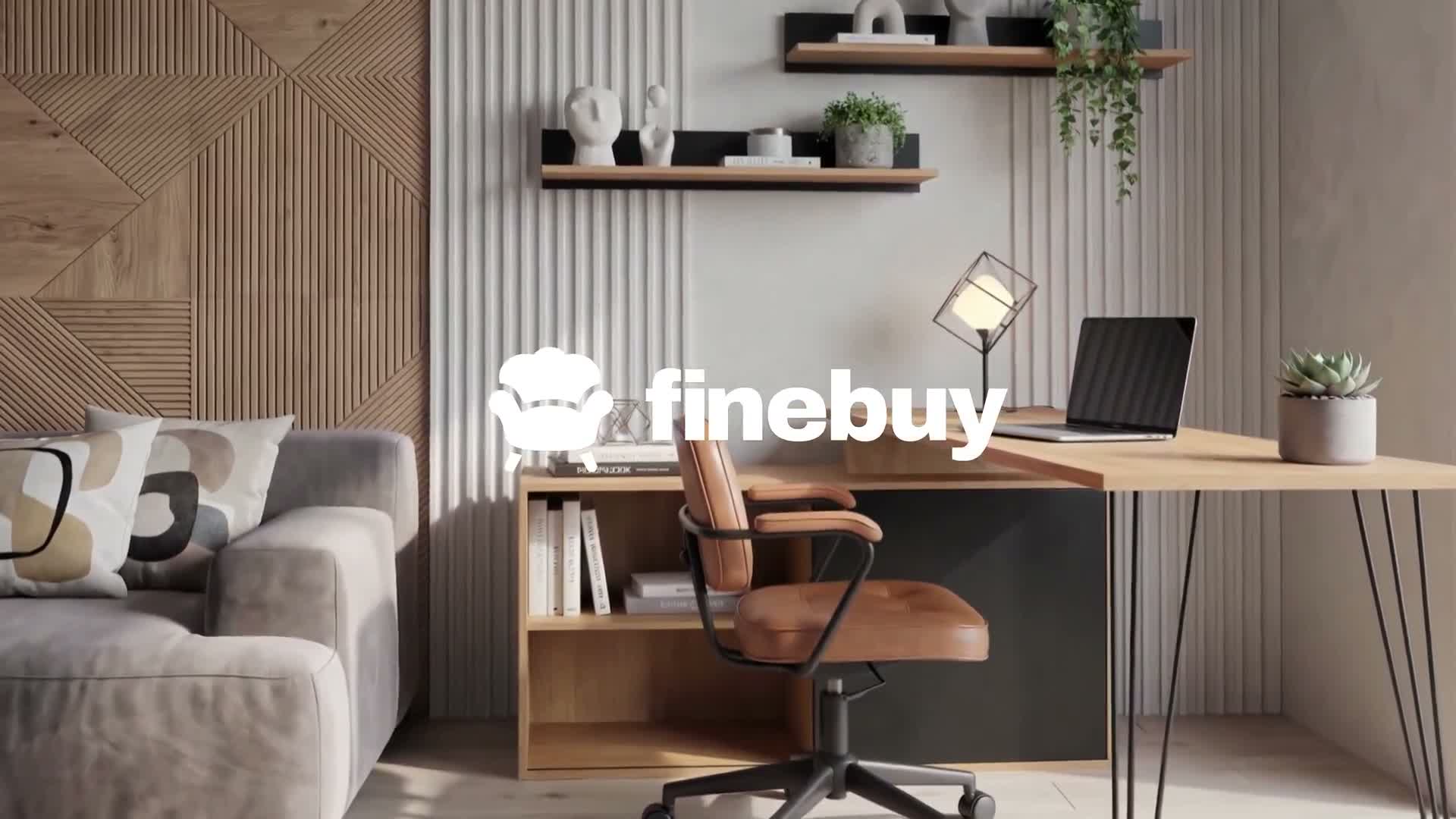 FineBuy Schreibtisch MDF Metall 130cm Eiche Nachbildung L Produktbild-Vorschau 7
