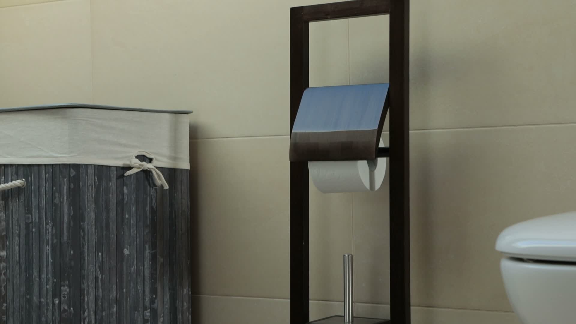 Relaxdays WC Garnitur, Klobürste, Klopapierhalter, Produktbild-Vorschau 7