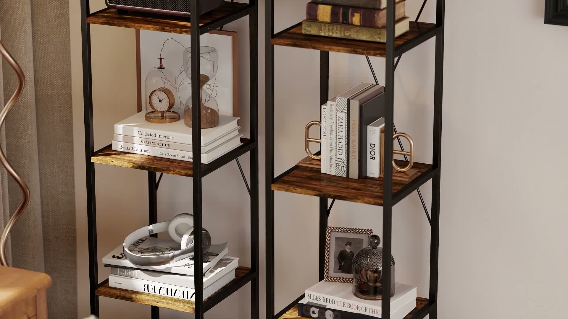 HOMCOM Bücherregal 2er-Set Regal mit 6 Ebenen Standregal Produktbild-Vorschau 7