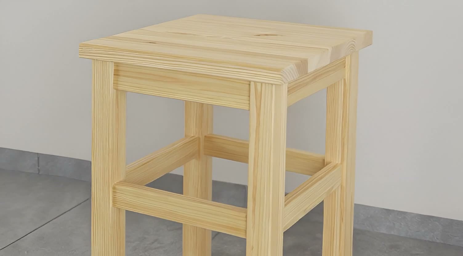 Holzhocker Sitzhocker ohne Lehne in Kiefer natur oder weiß Produktbild-Vorschau 7