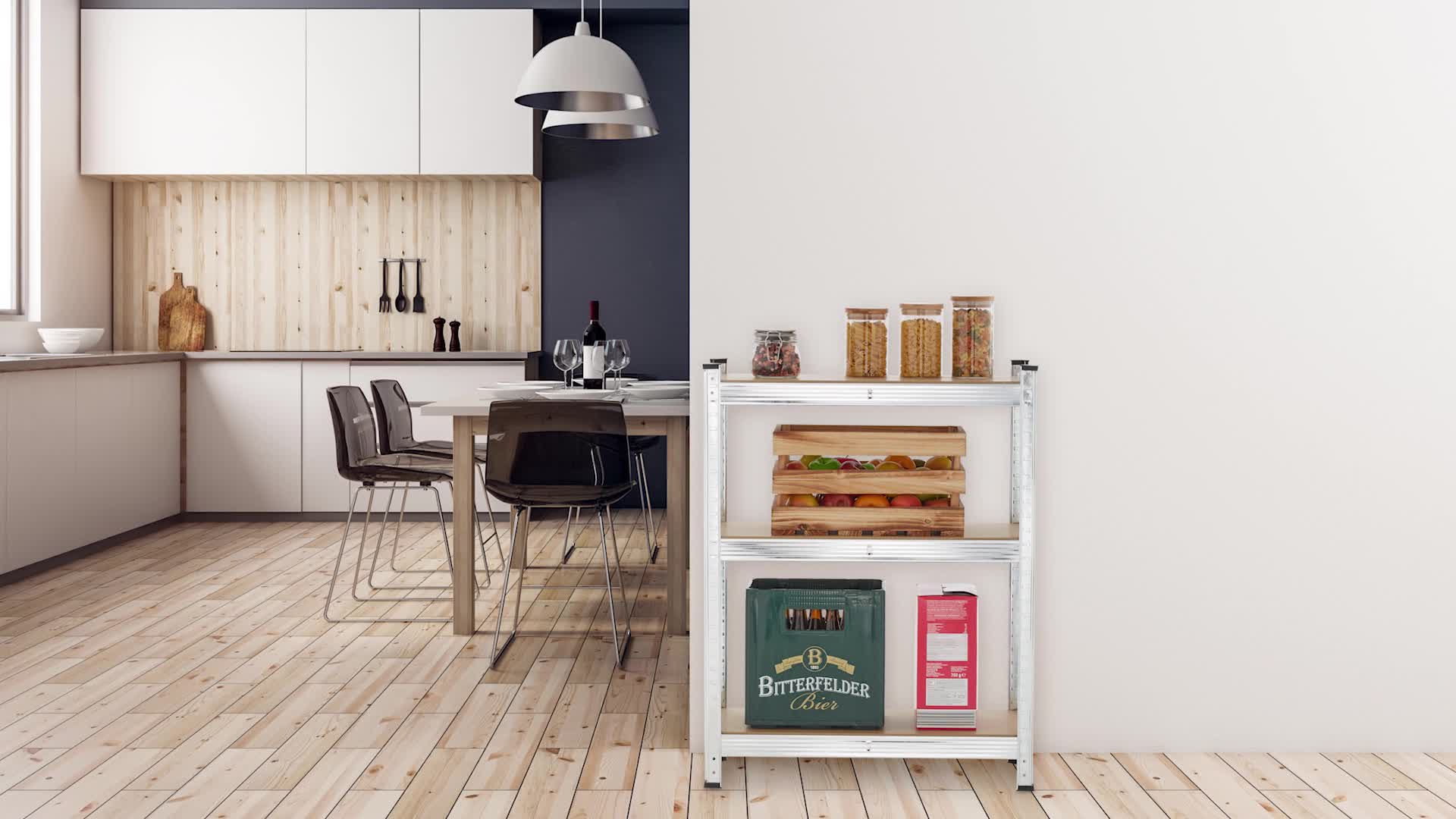Relaxdays Schwerlastregal, 2er Set, 5 Ebenen, HBT 180x70x30 Produktbild-Vorschau 7