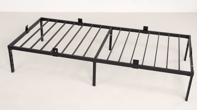 KUTAS Klassische Betten 90x200, Metallbett Schwarz mit 32 Produktbild-Vorschau 7