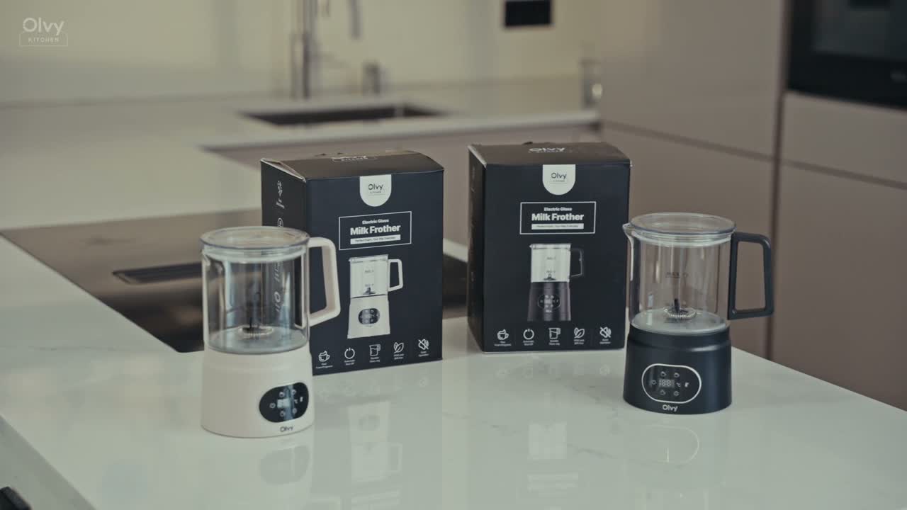 Olvy Elektrischer Milchaufschäumer aus Glas 4-in-1, 500 W, Produktbild-Vorschau 7