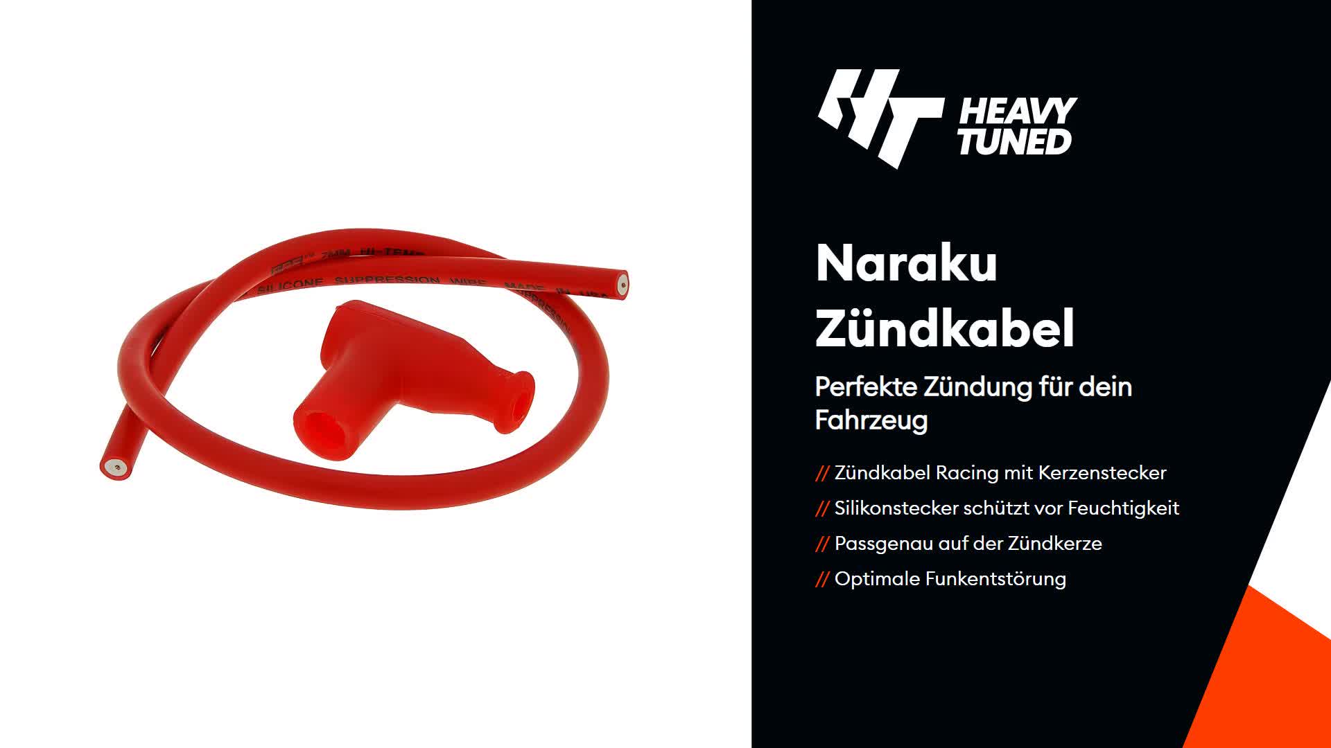 Naraku Zündkabel Racing mit Kerzenstecker Produktbild-Vorschau 3