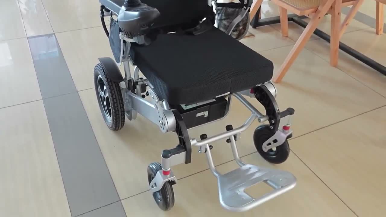 Leichter Faltbarer Elektrischer Rollstuhl 12Ah Batt Bis 150 Produktbild-Vorschau 7