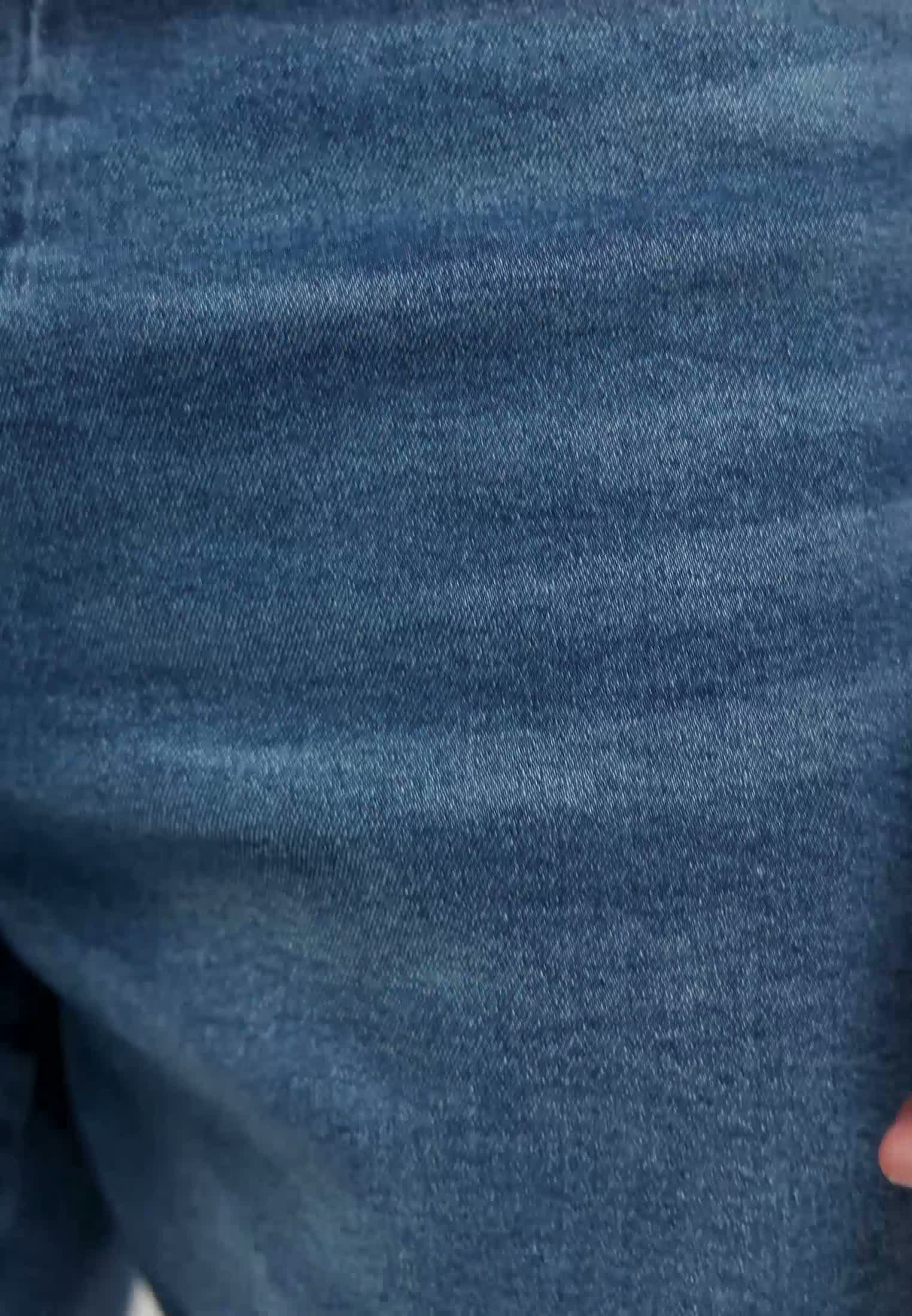 Ombre Jeansshorts mit elastischem Bund und Wascheffekt Produktbild-Vorschau 7