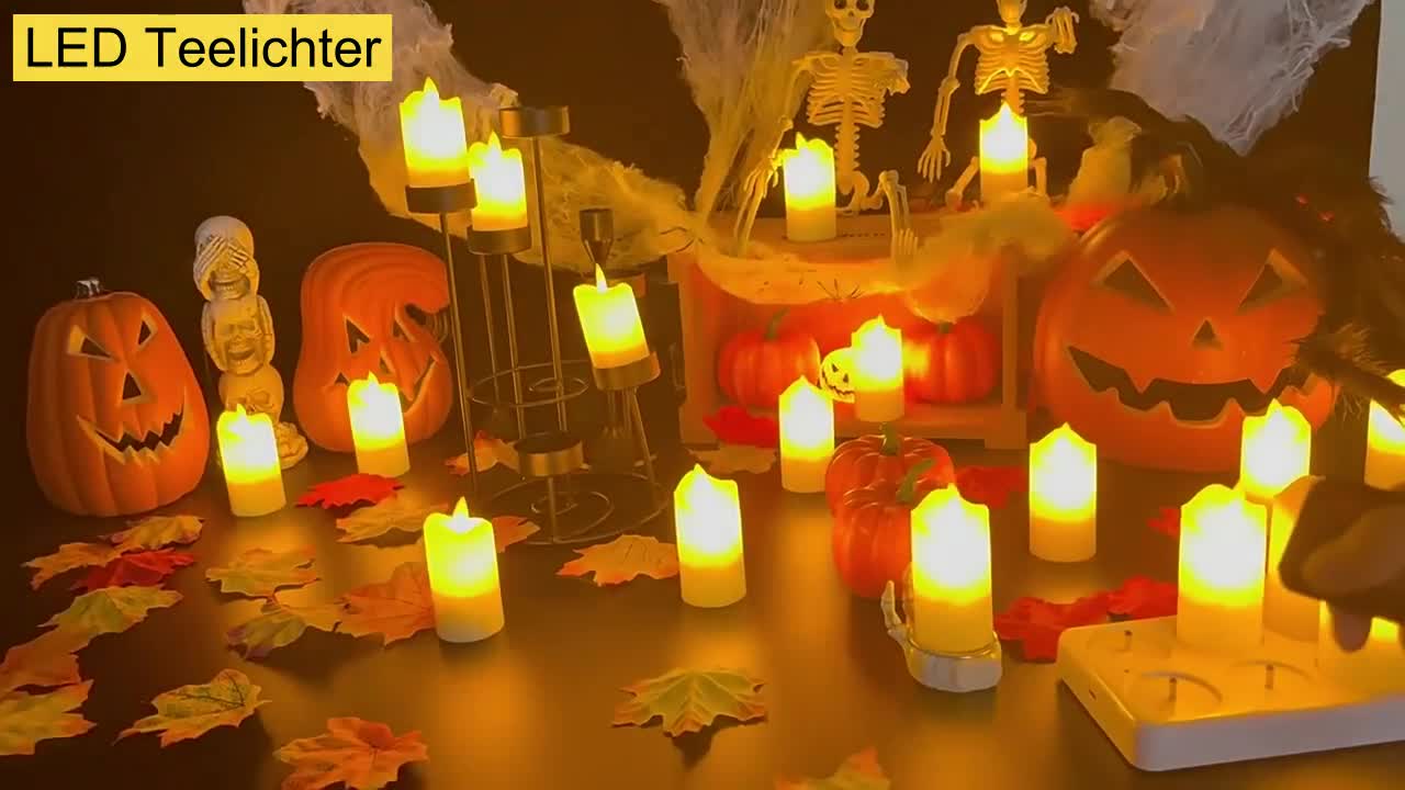 12er LED Kerzen mit Fernbedienung, Flammenlose Kerzen Produktbild-Vorschau 7