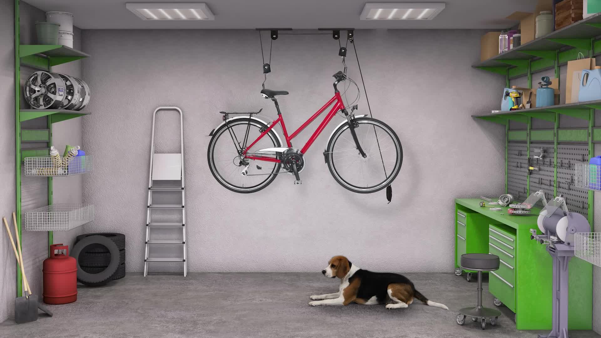 2 x Fahrradlift, bis 30 kg, max. Deckenhöhe 4 m, Fahrrad Produktbild-Vorschau 7