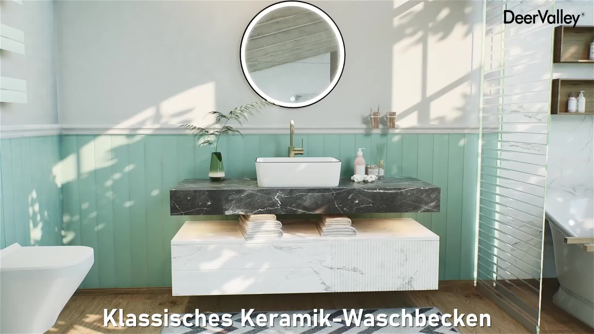 DeerValley  DV-1V0002 keramik Waschbecken, rechteckiges Produktbild-Vorschau 7
