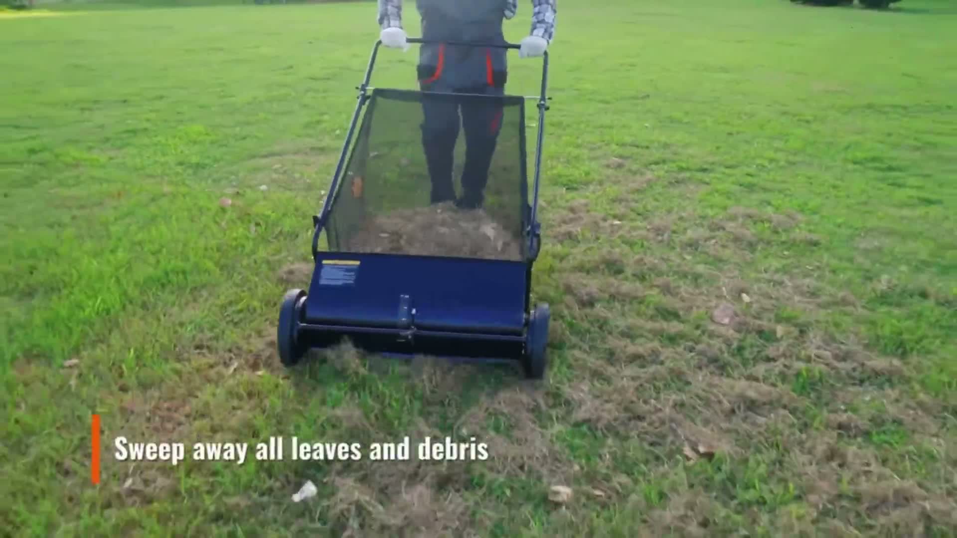 SucceBuy 26-Zoll-Rasenkehrmaschine, robuster Laub- und Produktbild-Vorschau 7