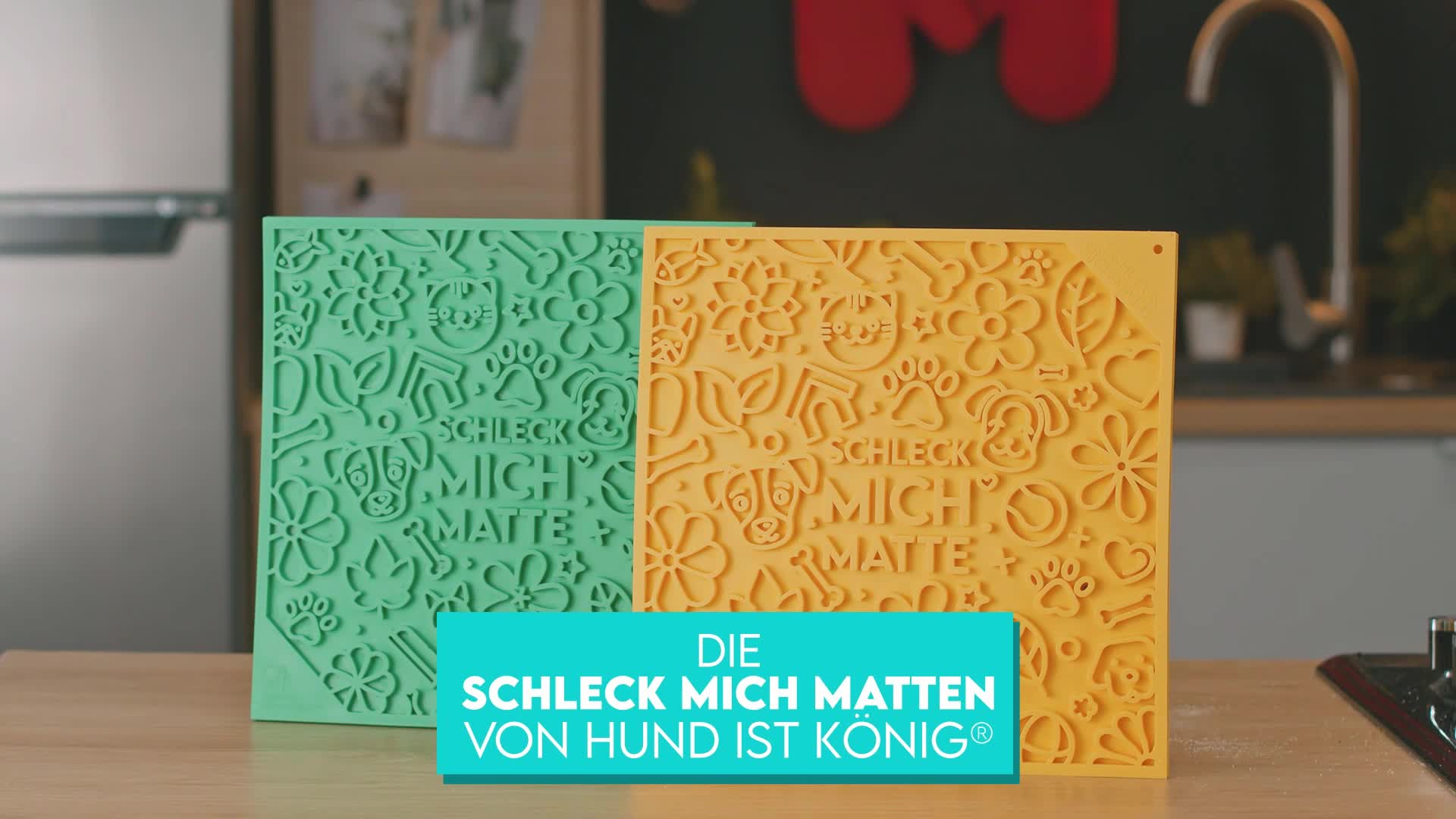 HUND IST KÖNIG Leckmatte Hund mit Saugnäpfen - 22x22 cm Produktbild-Vorschau 7