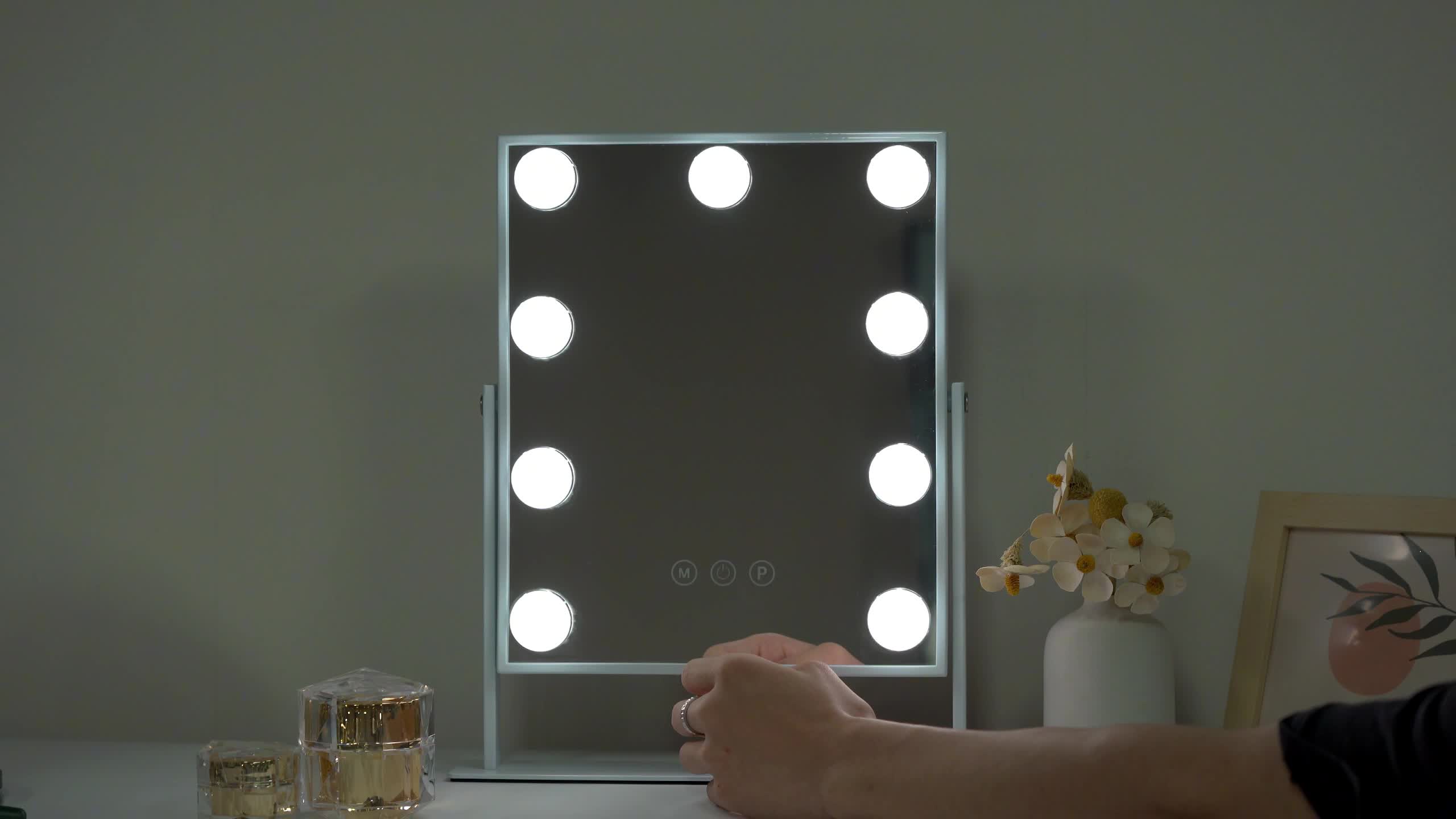 VANITII Specchio per il trucco con illuminazione 25 x 30 cm Anteprima dell’immagine prodotto 7
