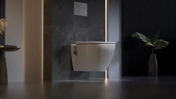 sanicomfort NERI Dusch-WC-Set, wandhängend, spülrandlos, Produktbild-Vorschau 7