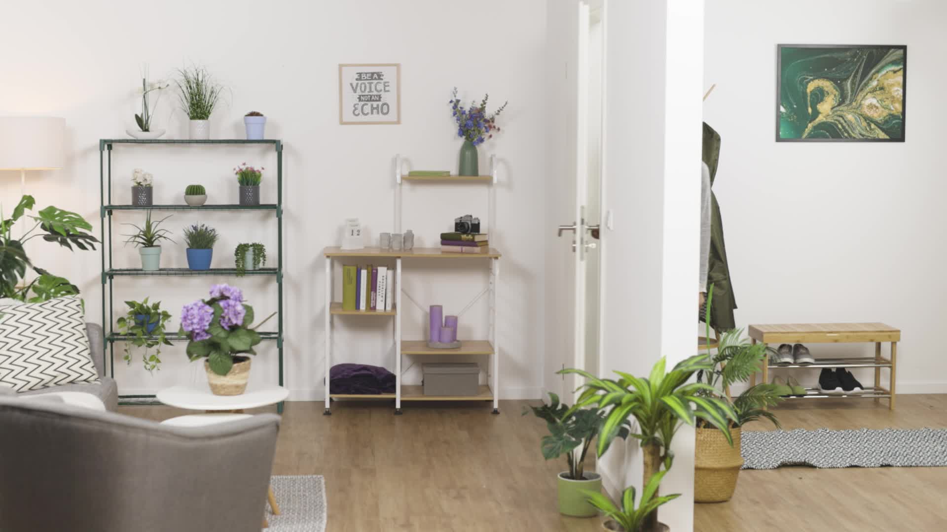 Relaxdays Pflanzenregal, 5 Ablagen, Pflanzenständer Blumen Produktbild-Vorschau 7