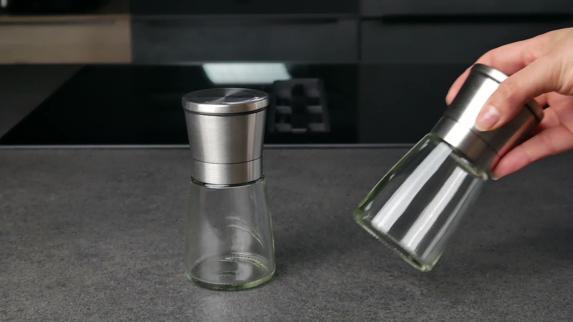 Intirilife 2er Set Gewürzmühle in SILBER TRANSPARENT – 2x Produktbild-Vorschau 7