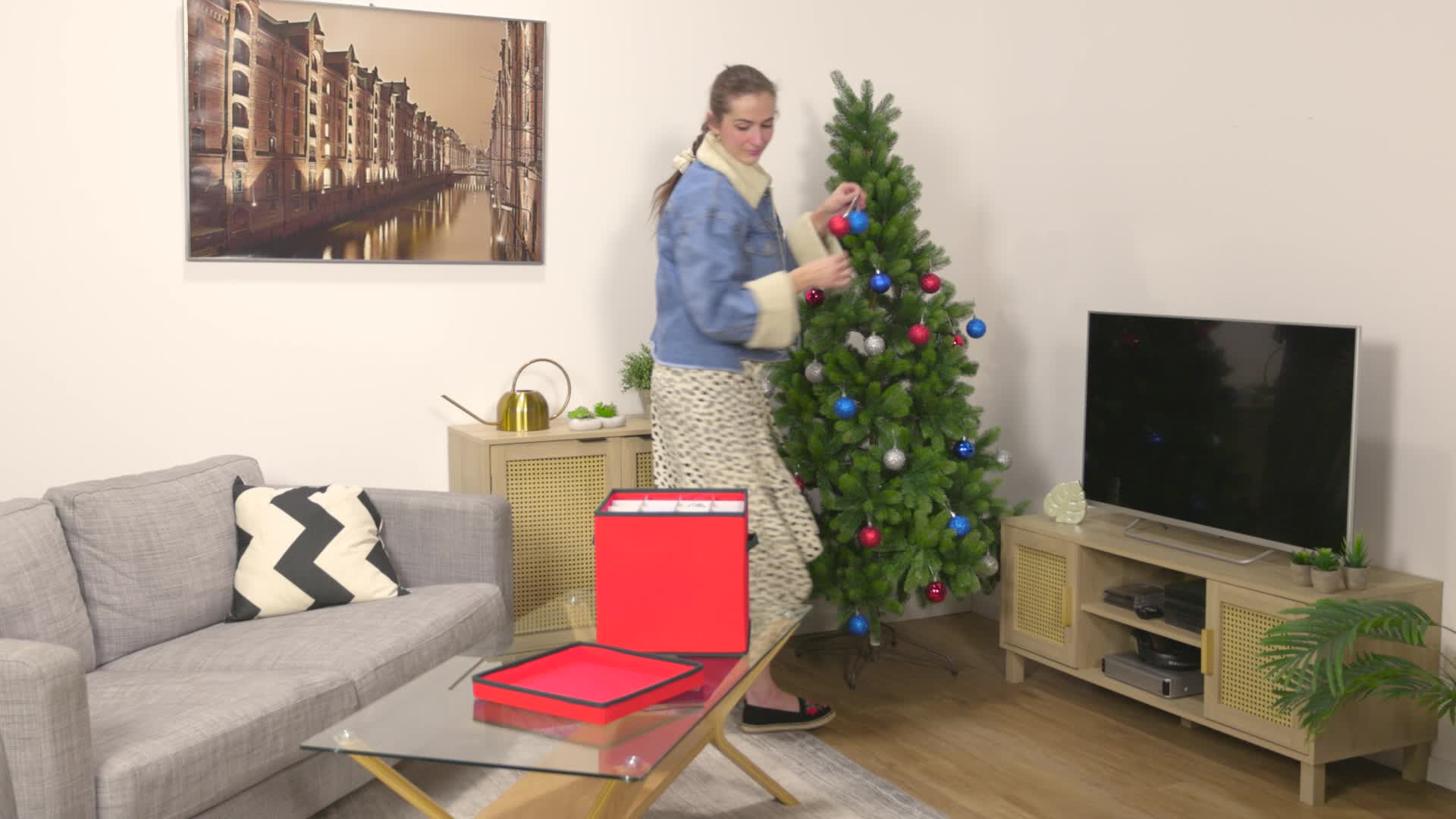 Relaxdays Weihnachtskugel Aufbewahrungsbox, für 128 Kugeln, Produktbild-Vorschau 7