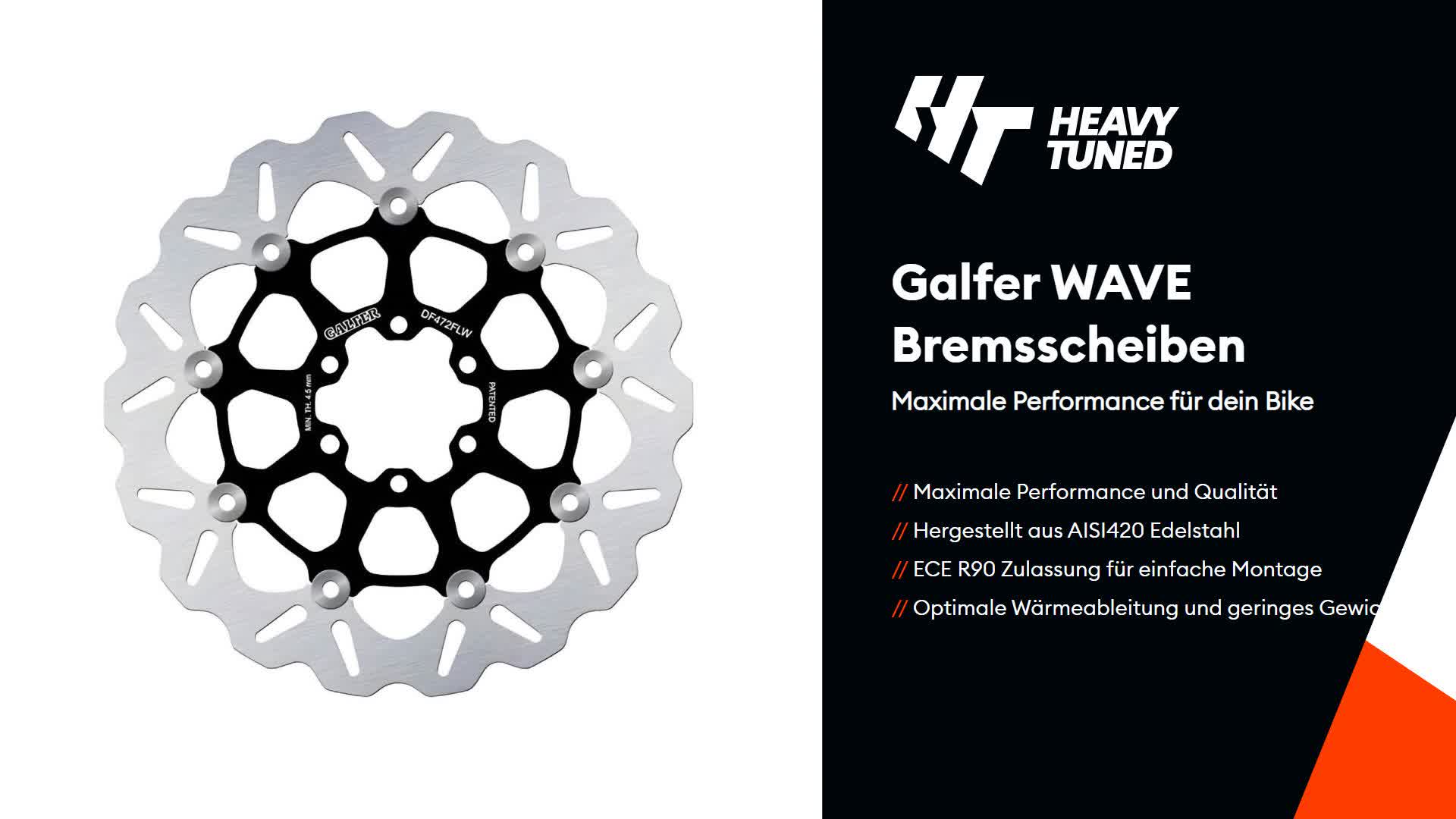 Bremsscheibe Galfer DF472FLW WAVE® schwimmend vorne 298x5mm Produktbild-Vorschau 3