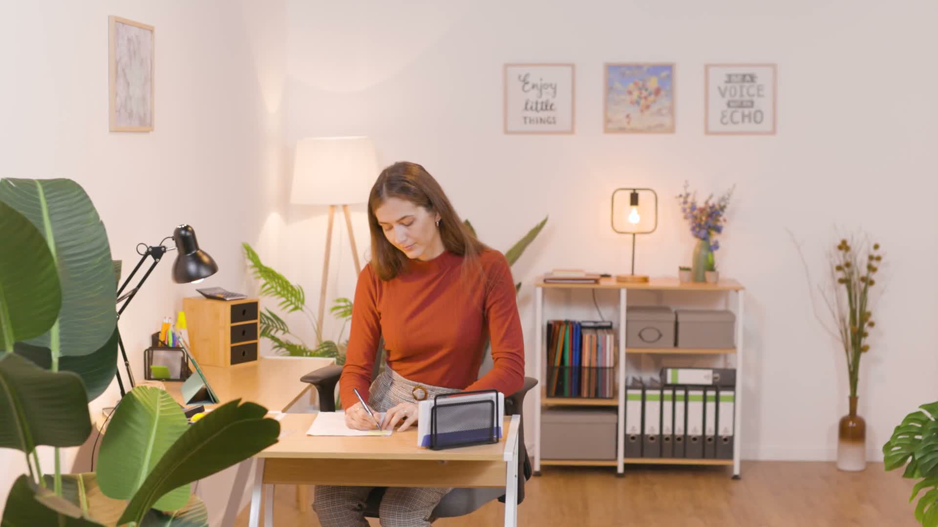 Relaxdays Schreibtisch Organizer, 3 Schubladen, Bambus & Produktbild-Vorschau 7