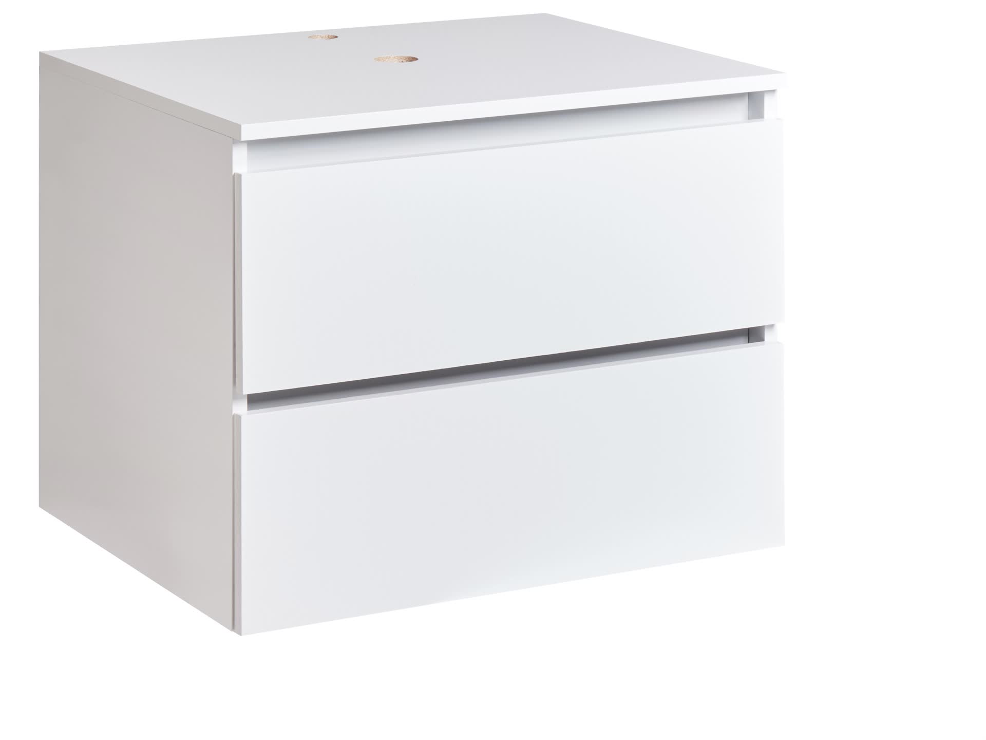 BELIANI Hänge Waschbeckenunterschrank Weiß MDP-Platte 60x47 Produktbild-Vorschau 7