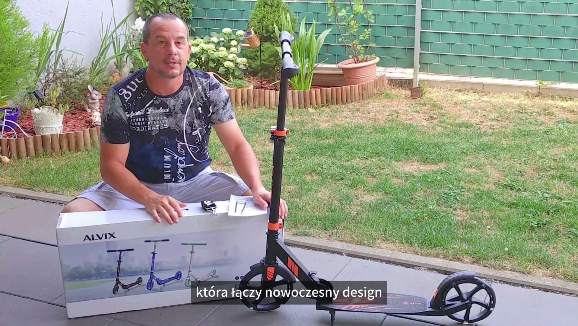 Hulajnoga dla dzieci ALVIX z oświetleniem LED, regulowana Podgląd zdjęcia produktu 7