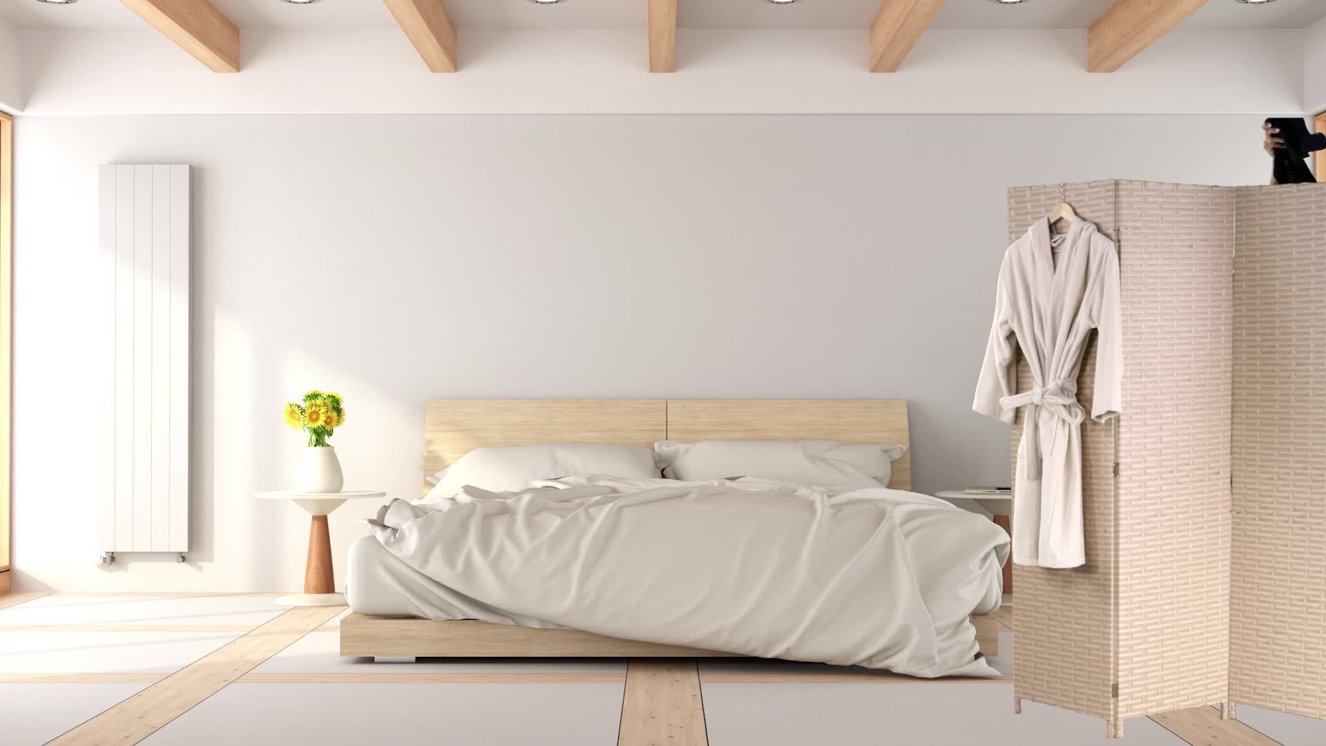Relaxdays Paravent Raumteiler, 4-teilig, HxB: 180 x 180 cm, Produktbild-Vorschau 7