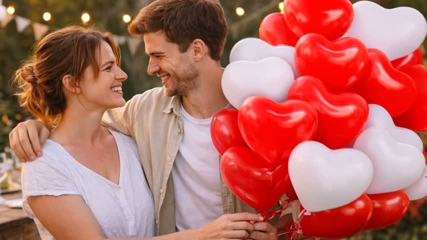 50x Herzballons Luftballons Ballons Luft, Helium - rot-weiß Produktbild-Vorschau 7