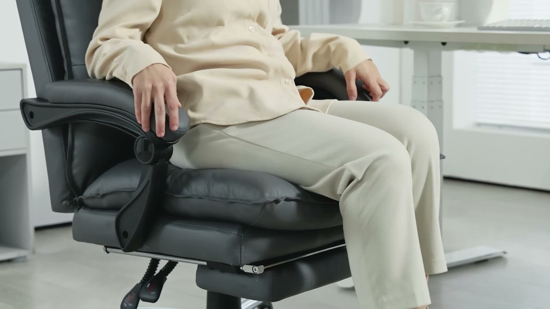 Vinsetto Ergonomischer Bürostuhl mit Fußstütze, Produktbild-Vorschau 7