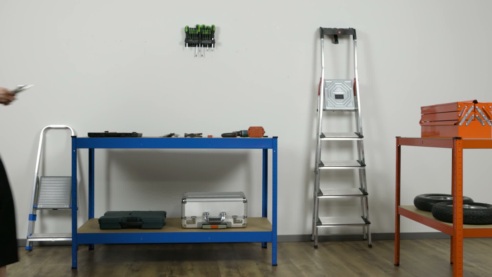 Relaxdays Werkbank, 2 verstellbare Ebenen, HxBxT: Produktbild-Vorschau 7