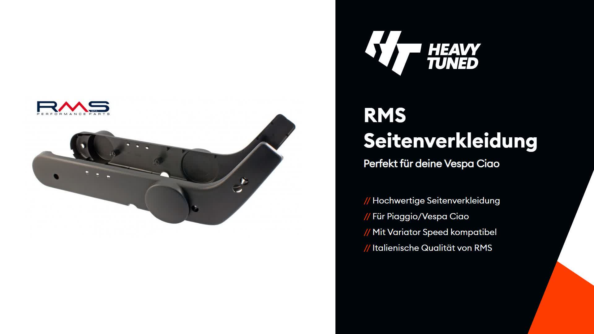 Seitenverkleidung RMS grau Variator Speed für Piaggio Ciao Produktbild-Vorschau 2