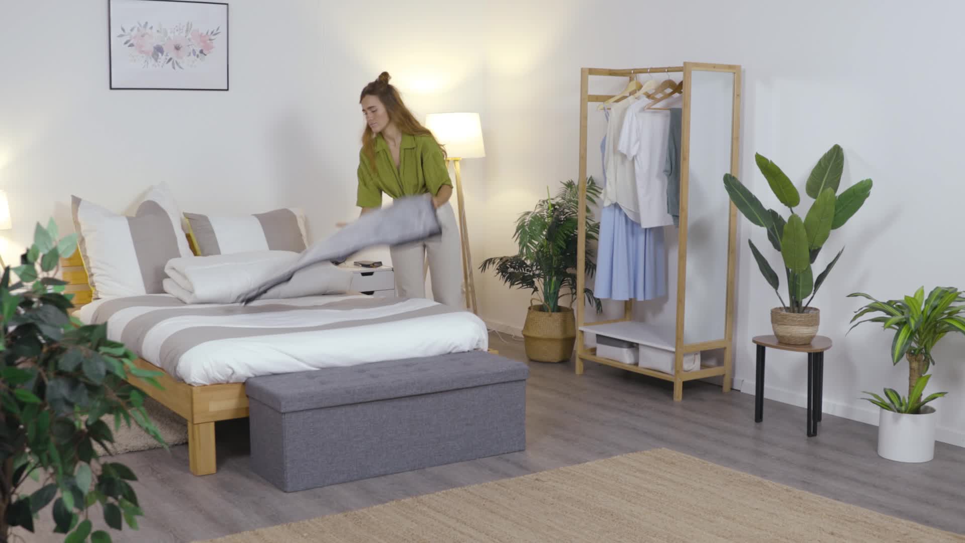 Relaxdays Unterbettkommode 2er Set, Stoff,  HxBxT: Produktbild-Vorschau 7