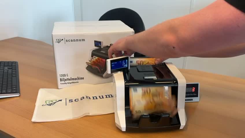 SCANNUM® 1200-S Geldtelmachine – Biljettelmachine met Productafbeelding-voorbeeld 7