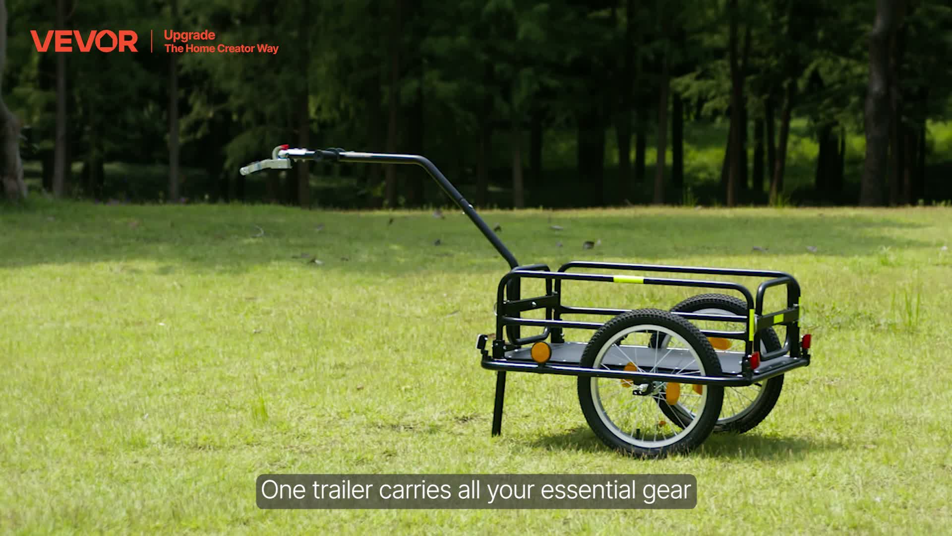 VEVOR Fahrradanhänger Lastenanhänger 2-in-1 Handwagen mit Produktbild-Vorschau 7