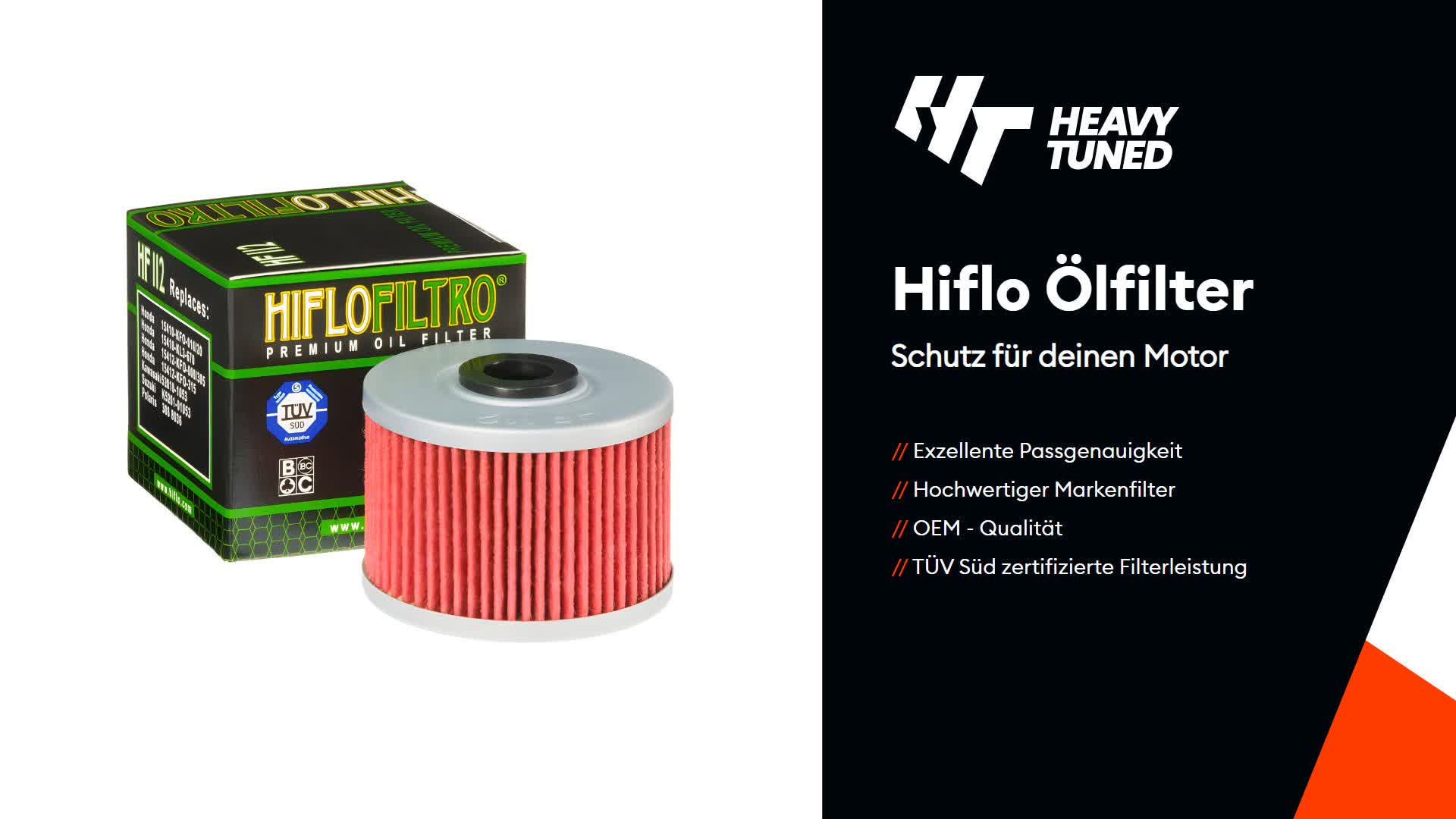 Hiflo Ölfilter HF112 kompatibel mit Adly Her Chee ATV 300 / Produktbild-Vorschau 3