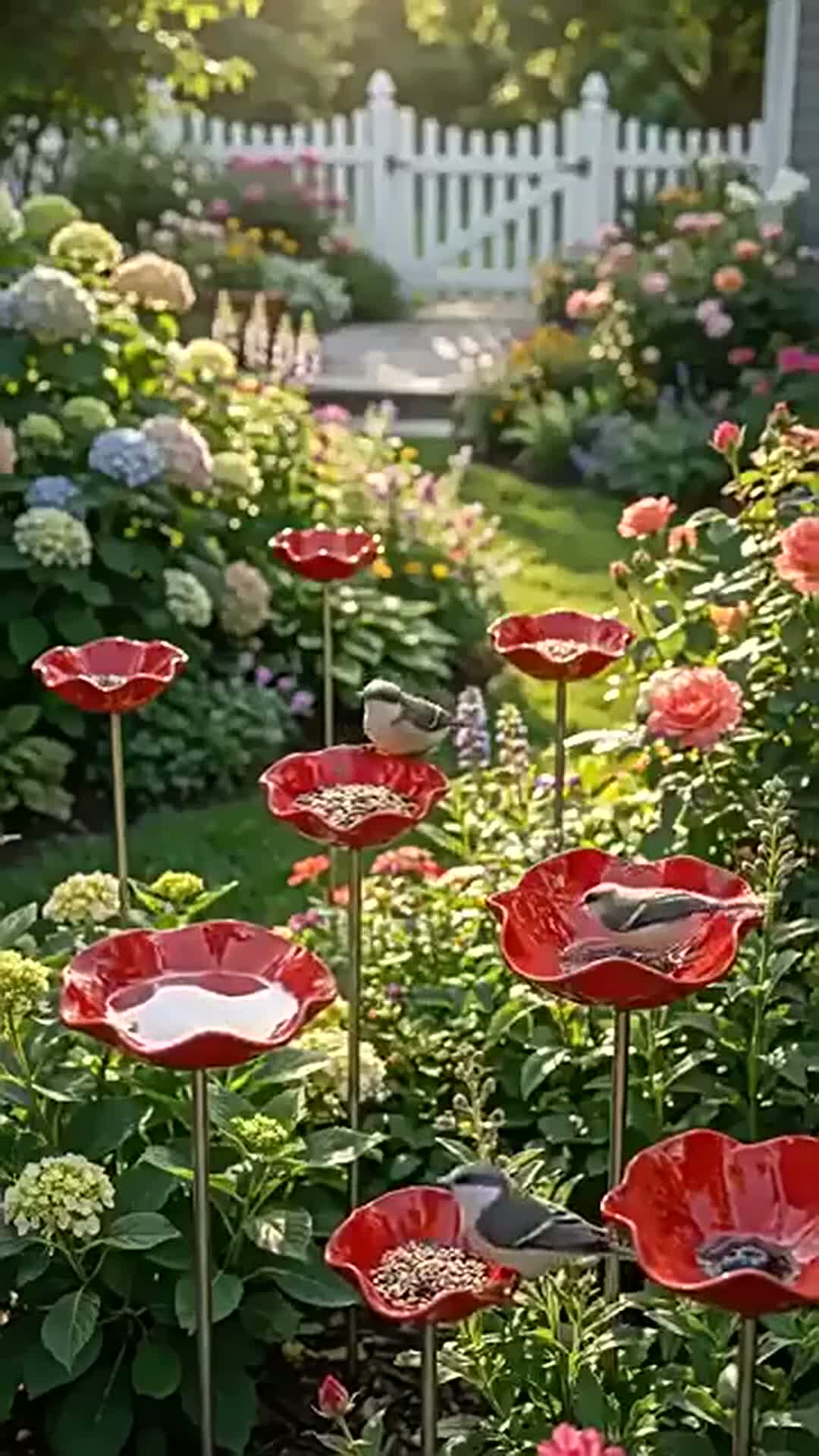 Vogeltränke Garten Metall, Bienen Tränke mit Erdspieß, Produktbild-Vorschau 7