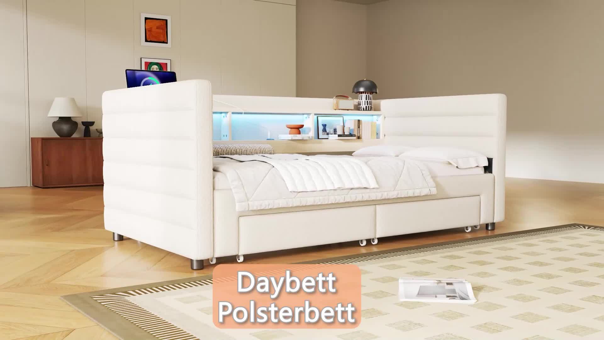 Merax Tagesbett Daybett 90x190cm, Schlafsofa mit Produktbild-Vorschau 7
