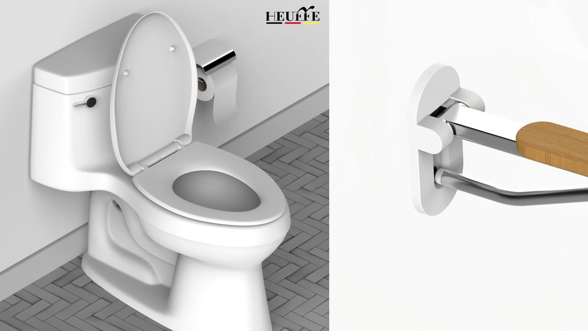 HEUFFE WC-Wandstützgriff klappbar, Aluminiumlegierung und Produktbild-Vorschau 7