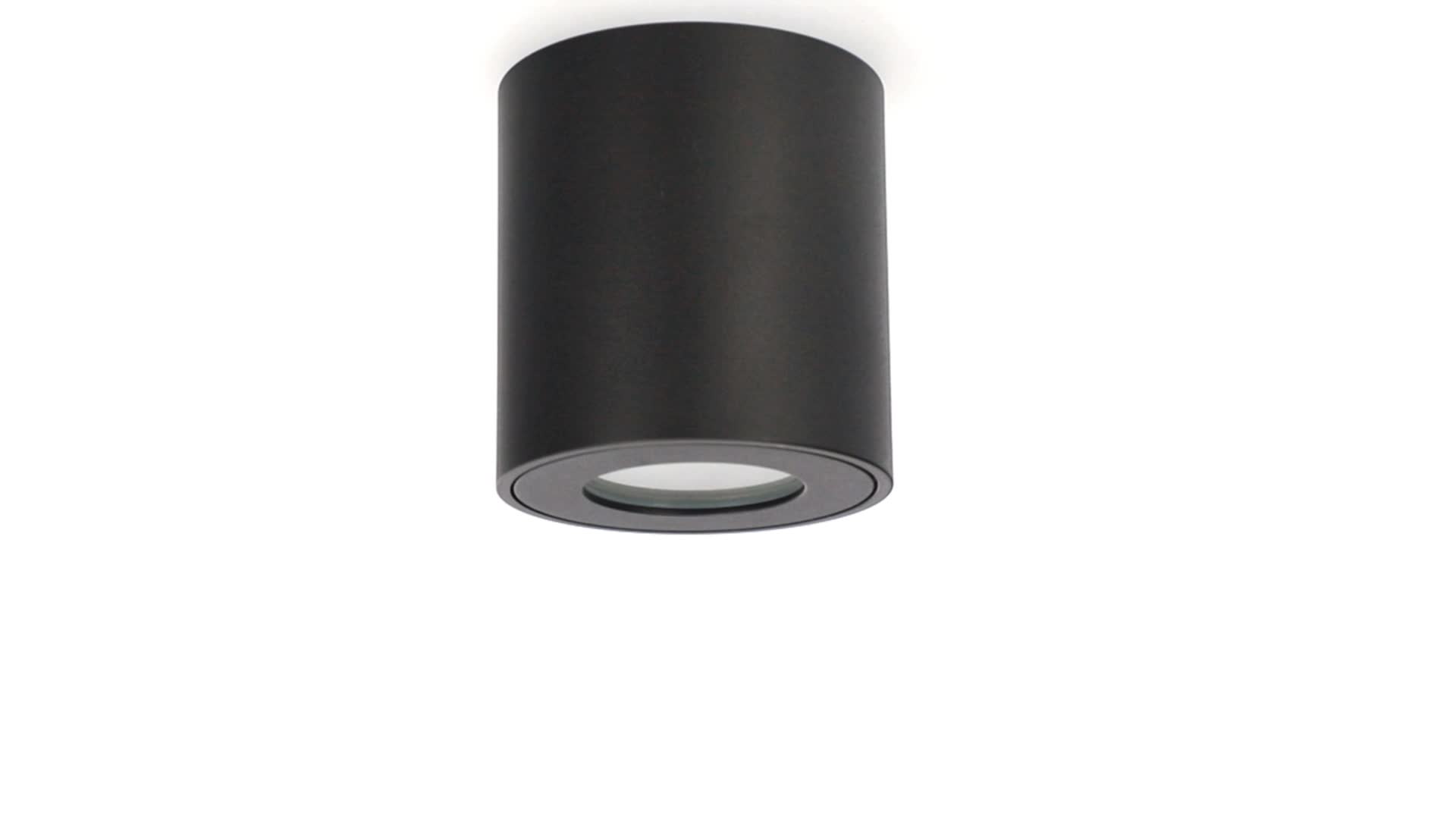 Badezimmer- Deckenleuchte Deckenspot KLARS Black IP44 GU10 Produktbild-Vorschau 7